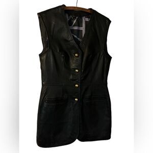 A Diaz Miguel Leather Dress Size S Biker Festival Goth Punk